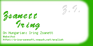 zsanett iring business card